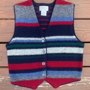 Vintage Talbots Womens  Multicolor Vest Size PS
